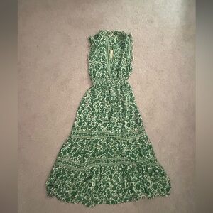 Max Studio Green Patterned Maxi Dress